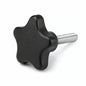 Star Clamping Knob M6 x 30 Threaded Stud for Transit Cover