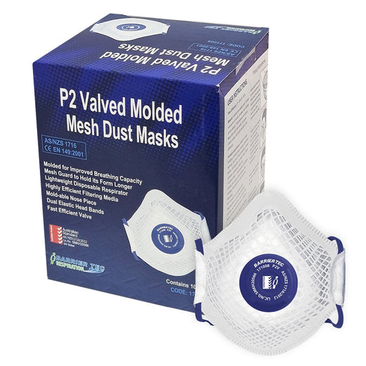 Moulded Mesh Masks, P2, Valved, Box 10 | 171008 **SPECIAL**