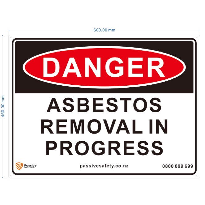 Warning Sign - Asbestos Removal in Progress