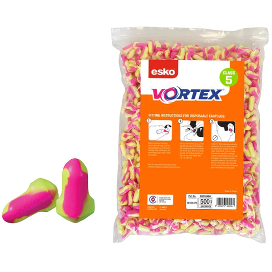 Esko Vortex Earplugs T-Shaped Uncorded Ref