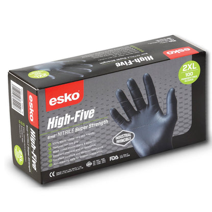 Esko High Five Nitrile Gloves Black S - 2XL