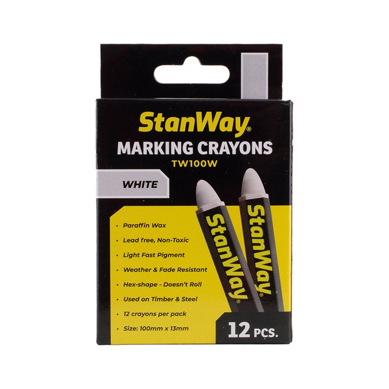 Stanway White / Yellow / Red Marking Crayon (12pk/ box)