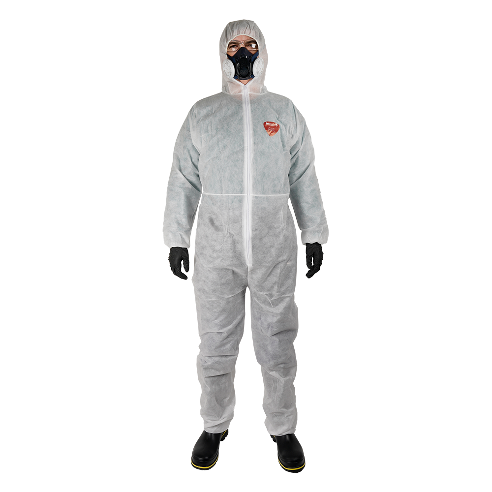 SMS Coveralls (S-5XL) | Type 5/6 Disposable Asbestos PPE NZ - White