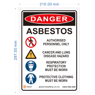 Warning Sign - Asbestos Multi-message and signs