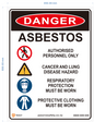 Warning Sign - Asbestos Multi-message and signs