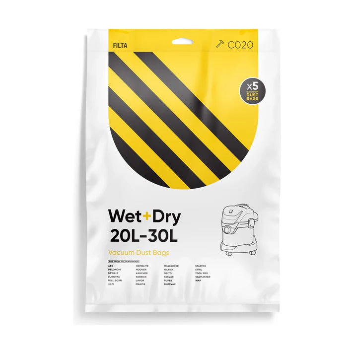 Nilfisk 20-30L Dust Bags - 5 Pack (Filta)