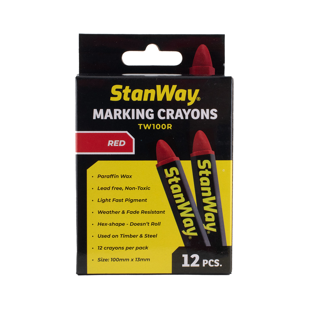 Stanway White / Yellow / Red Marking Crayon (12pk/ box)