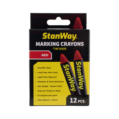 Stanway White / Yellow / Red Marking Crayon (12pk/ box)